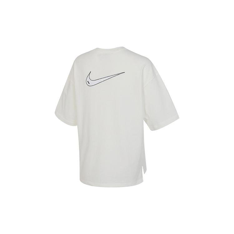 New Nike Women'ss Logo Crewneck Casual T-Shirt White HJ3947-133