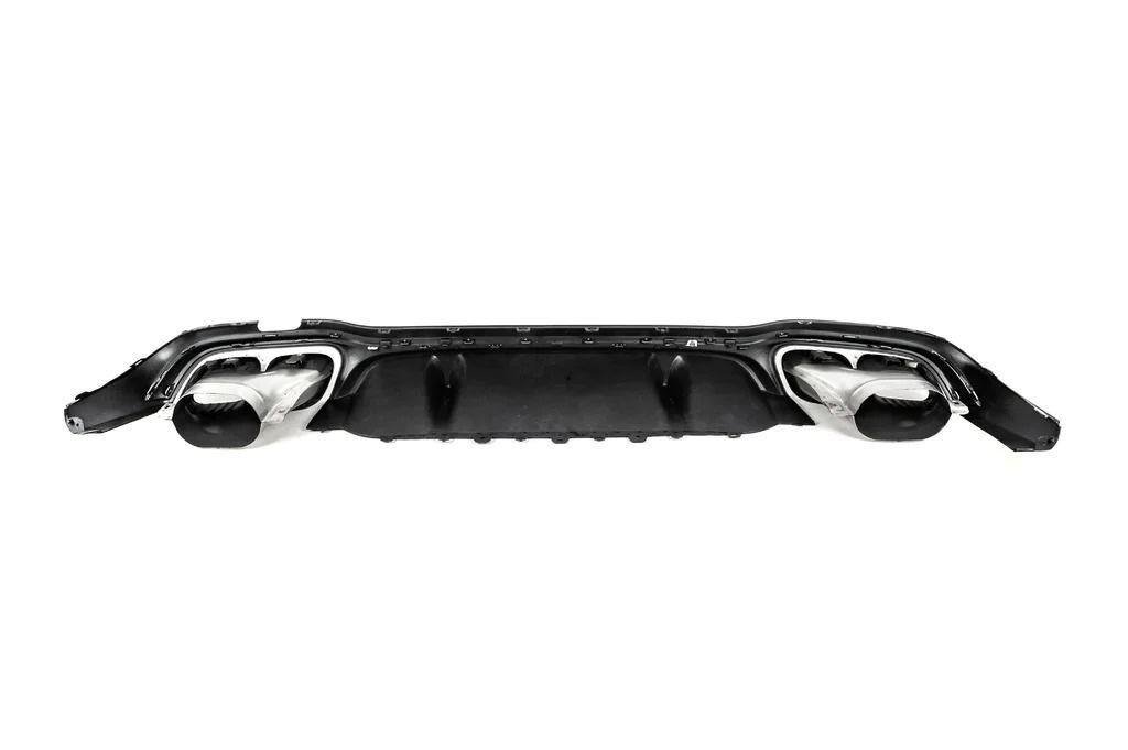 Задний диффузор с насадками Silver (для AMG/AMG-Line Дизайн E63 2020-2024) для Mercedes E-сlass W213