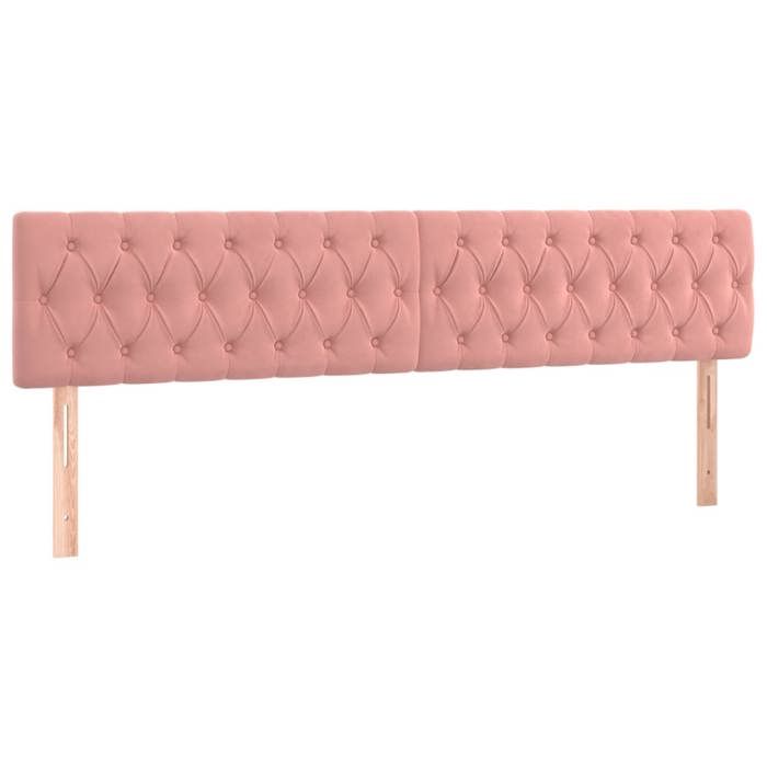 Maison Exclusive - Tête de lit à LED Rose 200x7x78/88 cm Velours