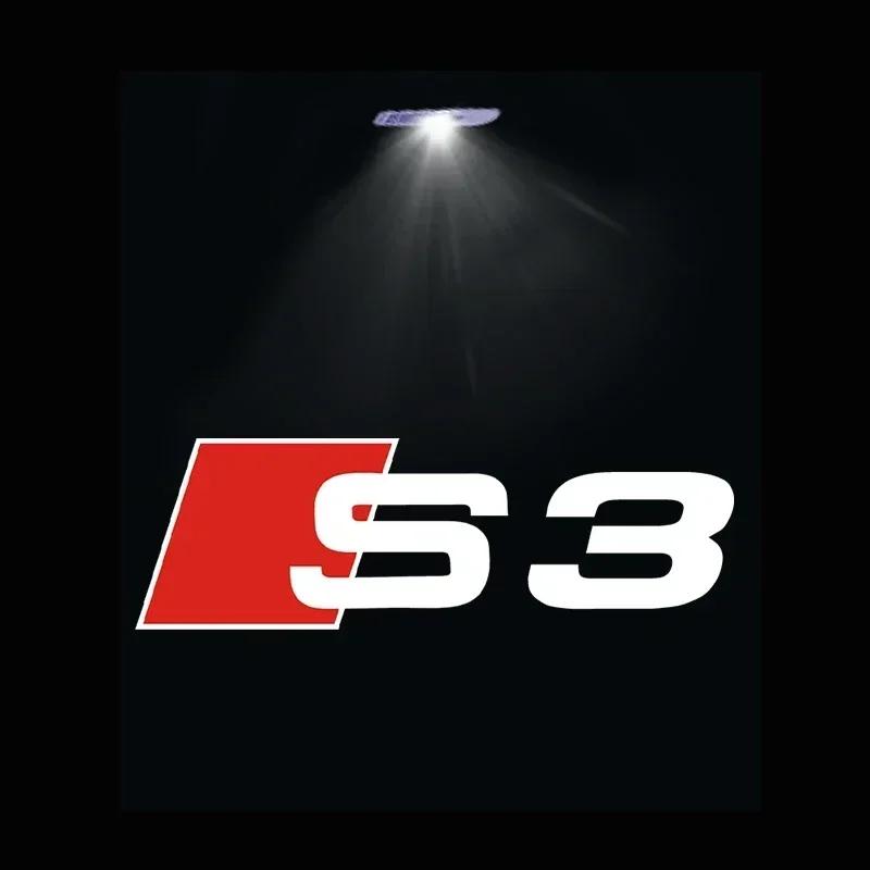 Led Car Door logo Welcome Light For Audi RS3 RS4 RS5 RS6 RS7 RS8 8V 8P 8L A6 C5 C6 C7 A5 A7 A8 Q3 Q5 Q7 TT S3 S6 Sline Quattro