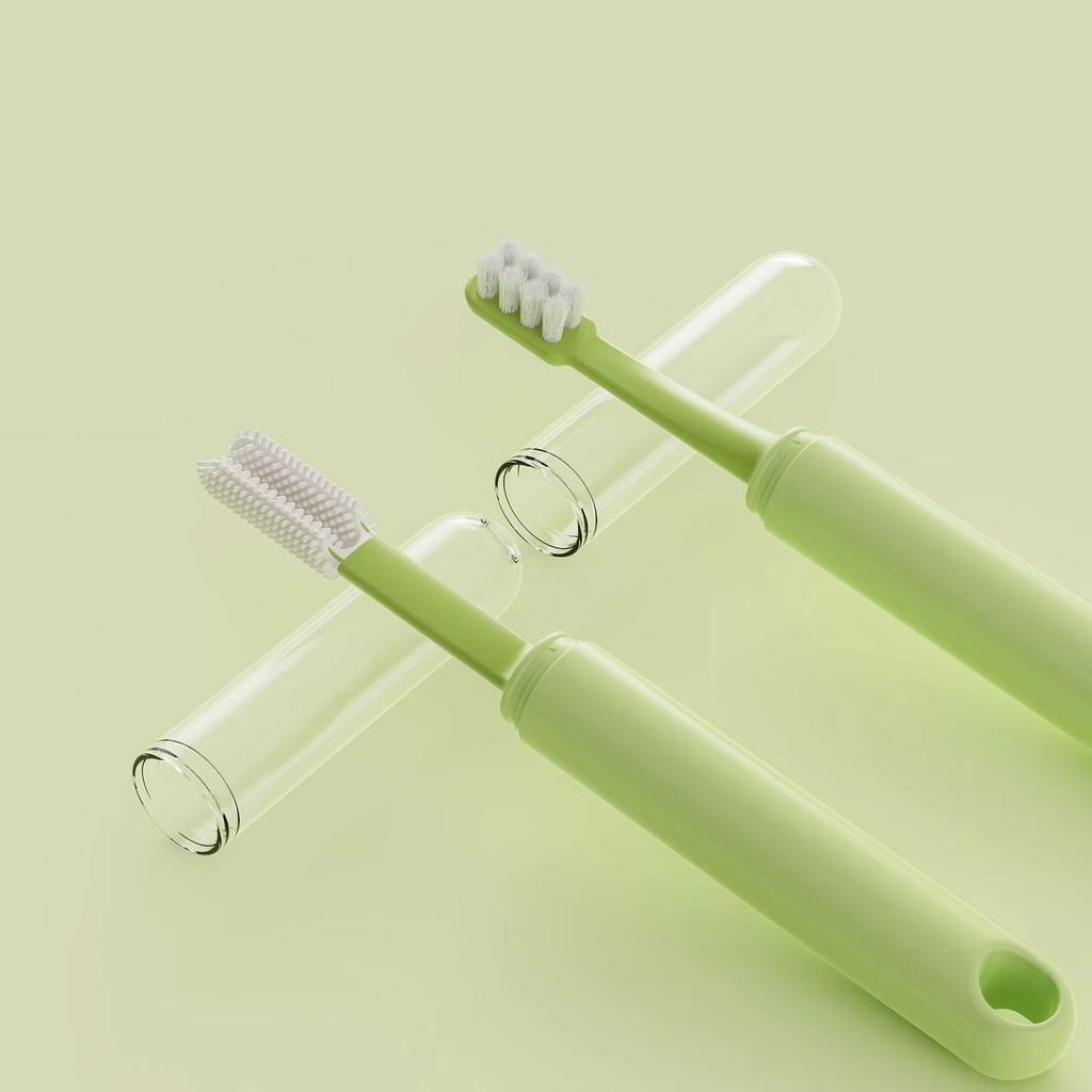 New Pet Double-Headed Toothbrush Soft Silicone Brush Head for Dogs Cats Oral Care