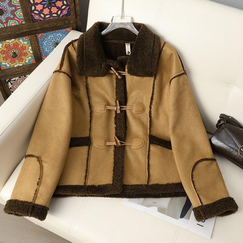 Women's Fur Integrated Jacket Women's Loose and Thin Meat-covering Warm Jacket Women's Outer Wear