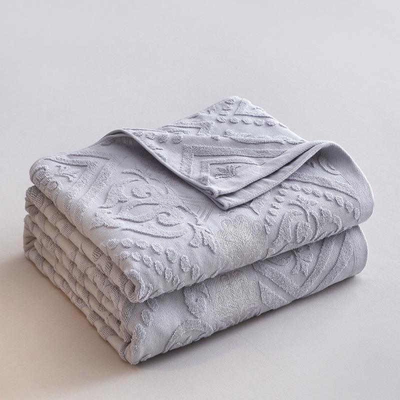 Rose Jacquard Cotton Terry Blankets For Beds Vintage Towel Quilt Blanket Breath Bed Sheet Bedspread Sofa Cover Throw Blankets