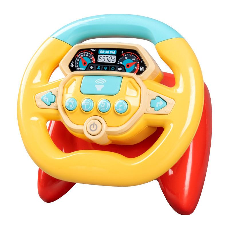 

Іграшкове кермо автомобіля-симулятора зі світлом і звуком для дитячої ігрової кімнати жовтий
