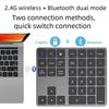 Rechargeable Wireless Keyboard 35 Keys Wireless Numeric Keypad Mini Digital Keypad  Laptop Notebook