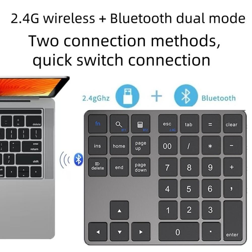 Rechargeable Wireless Keyboard 35 Keys Wireless Numeric Keypad Mini Digital Keypad  Laptop Notebook