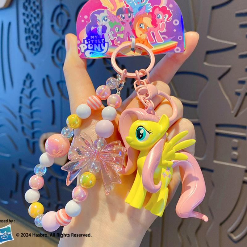 Kawaii My Little Pony Keychain Backpack Pendant Anime Figure Toy Car Keyring Doll Cute Cartoon Twilight Sparkle Fluttershy Gift