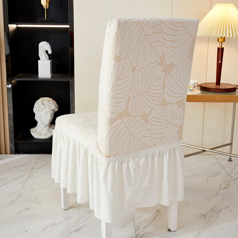 Coprisedia da Pranzo con Gonna Jacquard Coprisedile Elastico Anti-sporco Coprisgabello Adatto per Cucina Stanza Animali Soggiorno Decorazione Casa