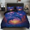 Bedding Dolphin 3D Printed Pillowcase Polyester Abraded Bedding Three-Piece Set