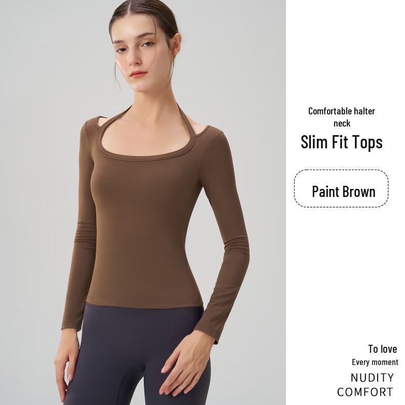 Women s Sweet & Spicy Halter Neck Long Sleeve Crop Top