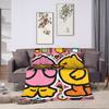 Yellow Duck Love Super Soft Blanket  Boy Girl Plush Throw Blanket Graphic Outdoor Flannel Bedspread Sofa Bed Cover