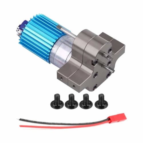 sharprepublic RC Car Gearbox, Variable Speed ??Gearbox, Metal with 370 Carbon Brushes, Compatible with WPL B14, B16, C14, B26, B36, and Q60 - Titanium