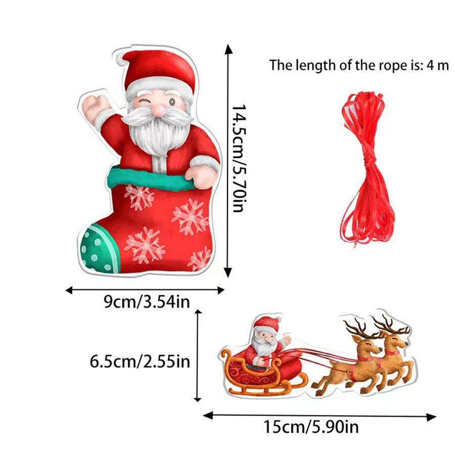 2025 New Christmas Decorations: Santa Claus, Flag Pulling, Party Atmosphere, Decorations, Christmas Scene Decorations