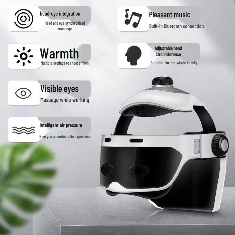 Automatic Scalp Massager Helmet for Migraine and Fatigue Relief, Sleep Aid, and Meridian Dredging.