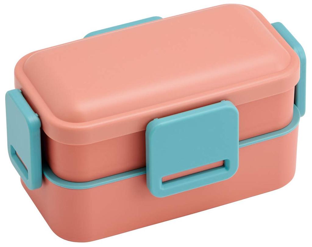 Skater Silver Ion Antibacterial Lunch PFLW4AG Ag+ Soft-Serving Dome-Shaped Lid, 2-Tier Box, 600ml, Apricot,