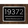 12x8in Custom House Number Sign Brushed Aluminum Address Plaque Housewarming Gift