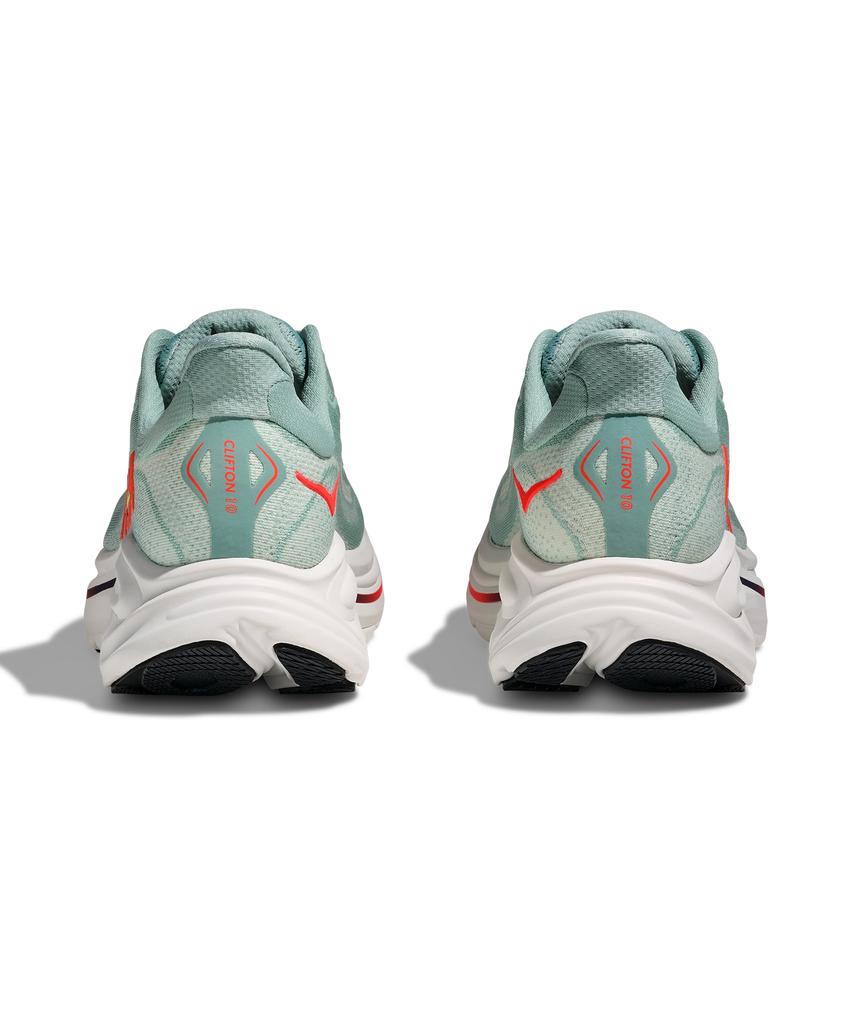 Hoka (Men'S) Clifton 10 Wide - Sage:Neon Flame / 1162032-Sgnn