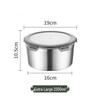304 Stainless Steel Round Food Storage Container