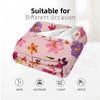 Oil Paint Scatter Flower Soft Flannel Blanket Breathable Warm Throw for Office Car Sofa Kids Room Birthday Xmas Gift