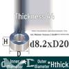 Außen-Ø 20mm Aluminiumlegierung Flache Unterlegscheibe Abstandshalter mit M6/M8/M10/M12 Innenloch - Metallwellenbuchse Isoliersäule.