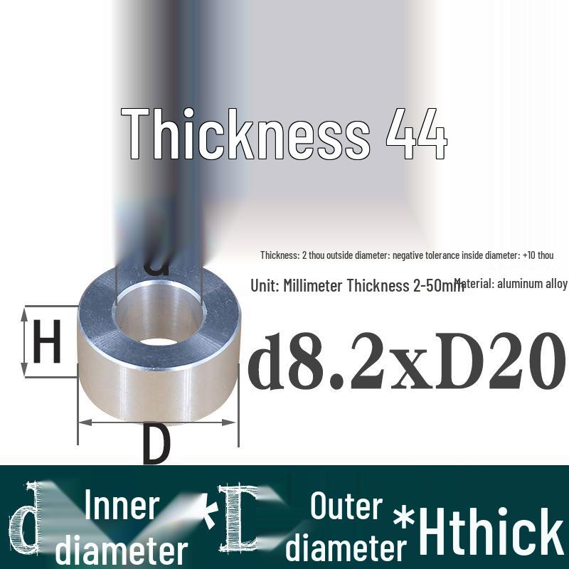 Außen-Ø 20mm Aluminiumlegierung Flache Unterlegscheibe Abstandshalter mit M6/M8/M10/M12 Innenloch - Metallwellenbuchse Isoliersäule.