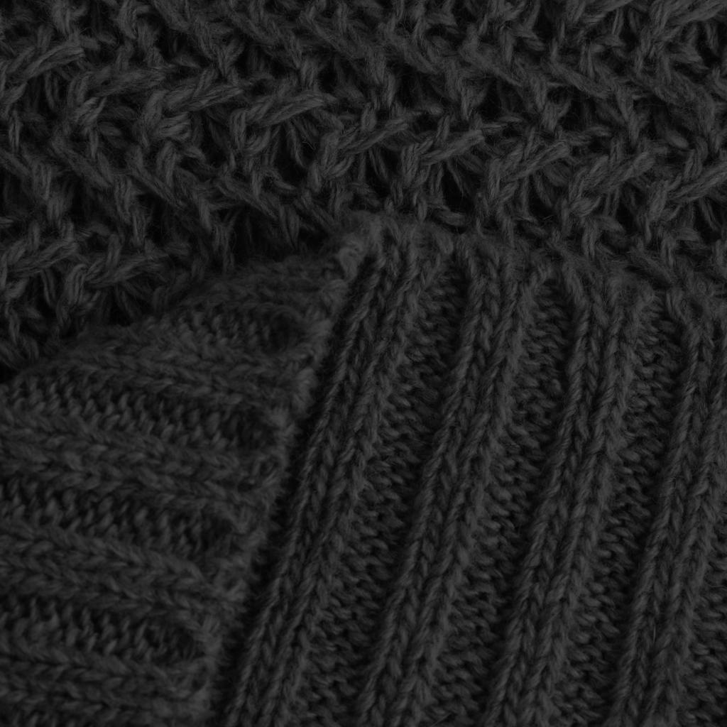 Damenmode Halber hoher Kragen Locker Einfarbig Langarm Dicke Nadel Seitenschlitz Strickpullover