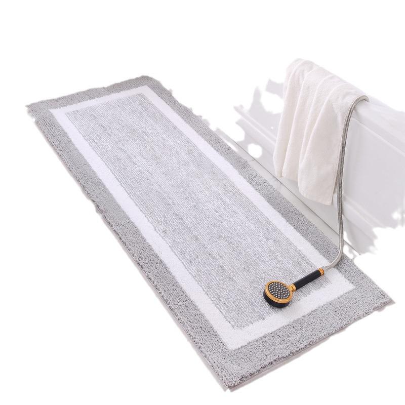 Black and White Minimalist Anti-slip Bathroom Foot Mat