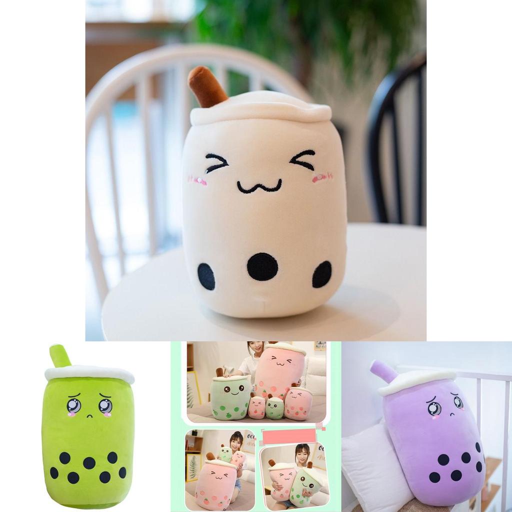 Adorable Bubble Tea Boba Cup Plush Pillow Cushion For Cozy Softness In 4 Sizes