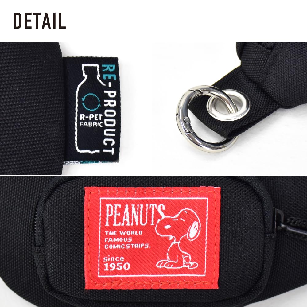 Mini taška na příslušenství Pasová taška Roztomilá černá [Snoopy] Pouzdro, Karabina, Držák, Přívěsek, Typ, Příslušenství, Dámské, Dojíždění, Škola, Cestování, Dospělí,