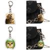 Funny Cat Face Acrylic Keychain Stylish and Sturdy Keyring Accessory Bag Pendant Suitable for Multiple Occasion