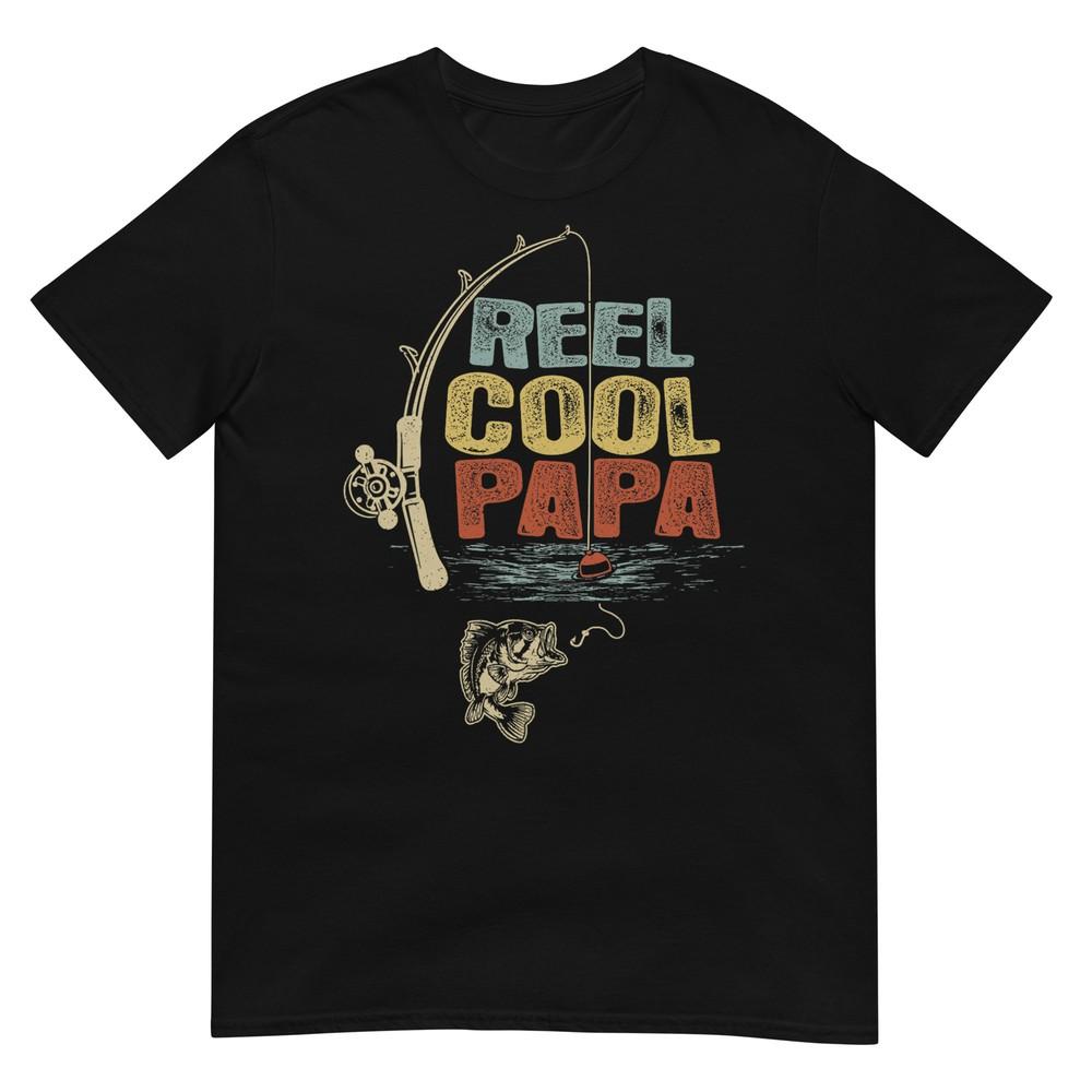 Funny Fisherman Vintage Reel Cool Papa T-Shirt 2XL