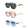 Retro Square Frame Sunglasses Men And Women With The Same European And American Double Beam Sunglasses Trend To Wear Decorative