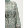 Viscose Patterned Dress 0362-02 Green