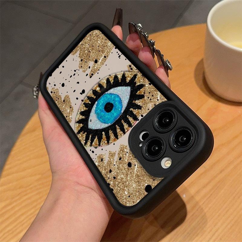 Blue eyes Apple 14/13/12/11 anti-drop phone case iPhoneXR/Xsmax personality 15/16 soft case