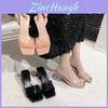 Modern Transparent Crystal Slippers For Women Summer High Heel Open Toe Wedding Shoes