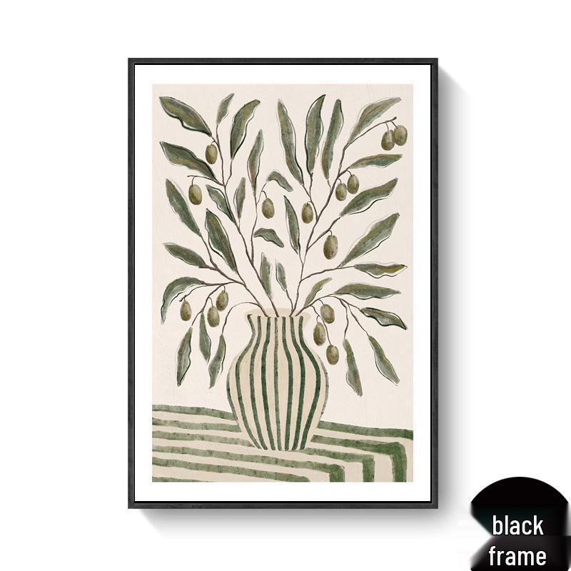 Nordic Minimalist Coffee Shop Wall Art: Modern Canvas with Inner Frame