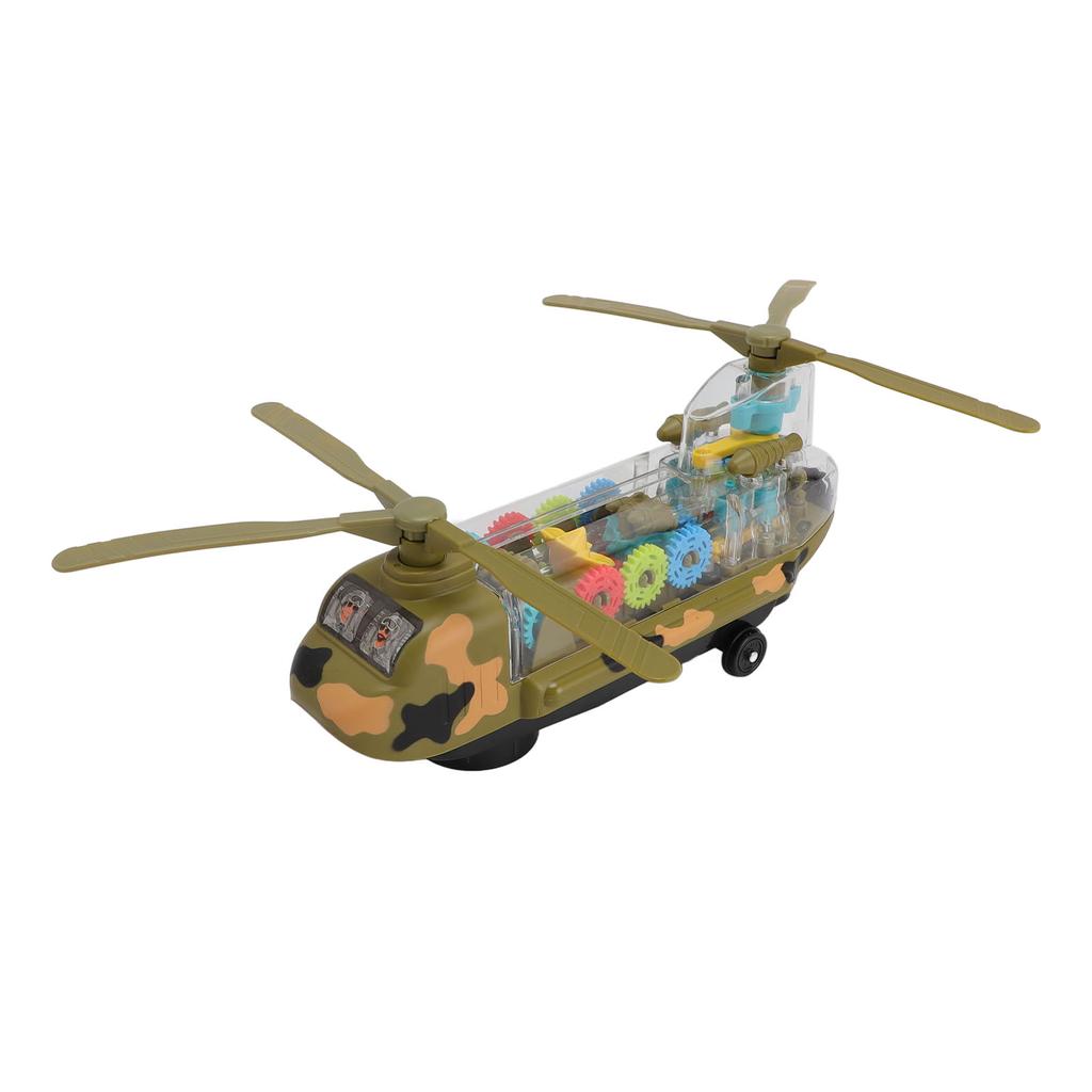 Light Up Transparent Toy Helicopter Omnidirectional Obstacle Avoidance Transport Helicopter Toy