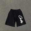Cort Short Devil Island Print Shorts Mens Hip Hop Skate Casual Sweatpants Trendy Streetwear
