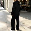 Dames Casual Hoodie Joggingbroek 2-delige Set met Zakken Atletische Trainingspak