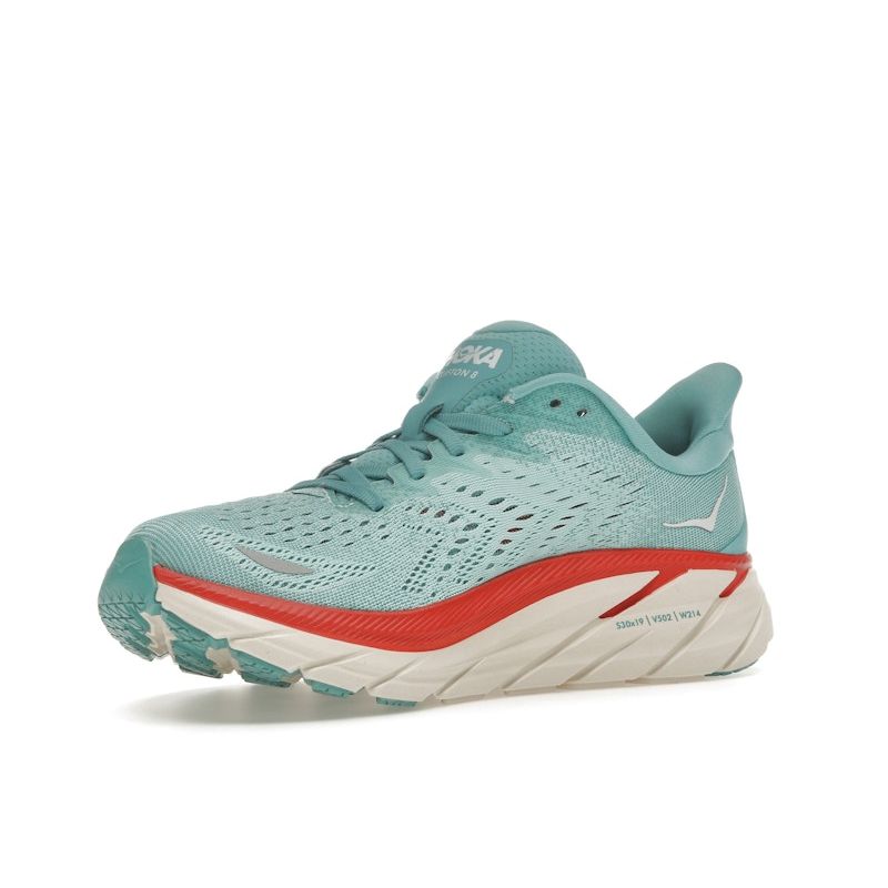 HOKA Clifton 8 Aquarelle Women Sneakers Blue Eggshell-Blue 1119394-AEBL