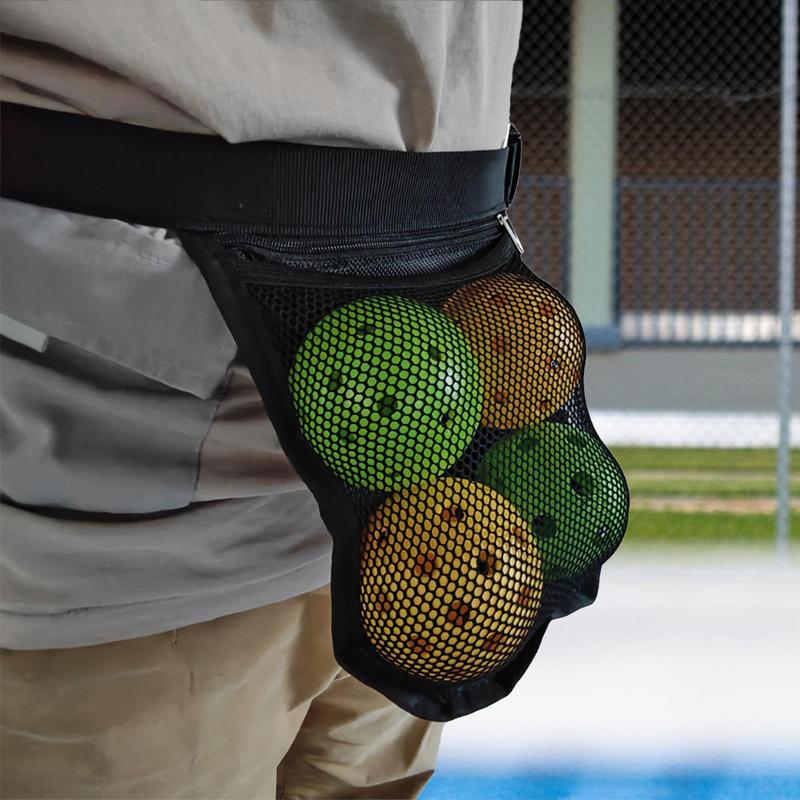 Tennisball-Bandhalter Netzdesign Schweißfest Schweißbeständig Ballhalter Verstellbar Tragbar Taille Hüfttasche Multifunktional Ball