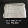 Baking tray With Wire Rack 304 Stainless Steel cake Baking BBQ Pan Tray plate Oven brownie Rack Cooking Roasting Grilling Tool
