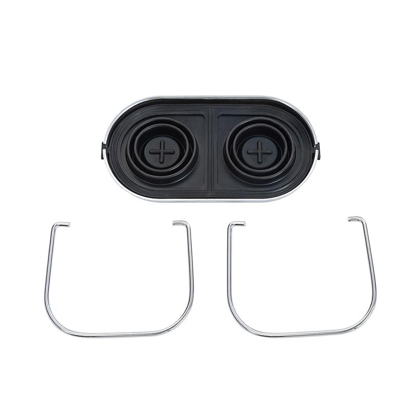 Chrome Brake Master Cylinder Cover Kit with Gaskets and Bails Replacement for Chevrolet Corvette 1967-1982, Polished Finish Reservoir Cap Accessory