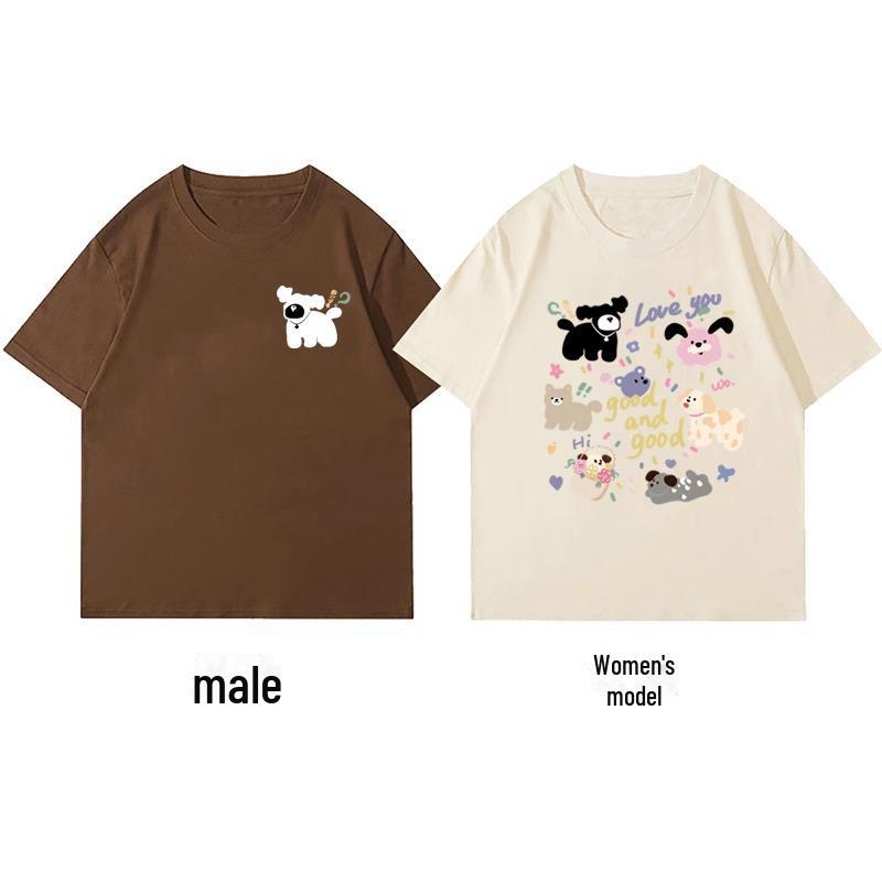 Tricou Unisex Supradimensionat de Vară 2025 din Bumbac Pur cu Mânecă Scurtă - Articol Trendy pentru Cupluri