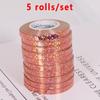5pcs/set 10m Foil Balloon Laser Ribbon Rose Gold Balloon Strings Event&Party Supplies Curling Birthday Party Wedding Decoration