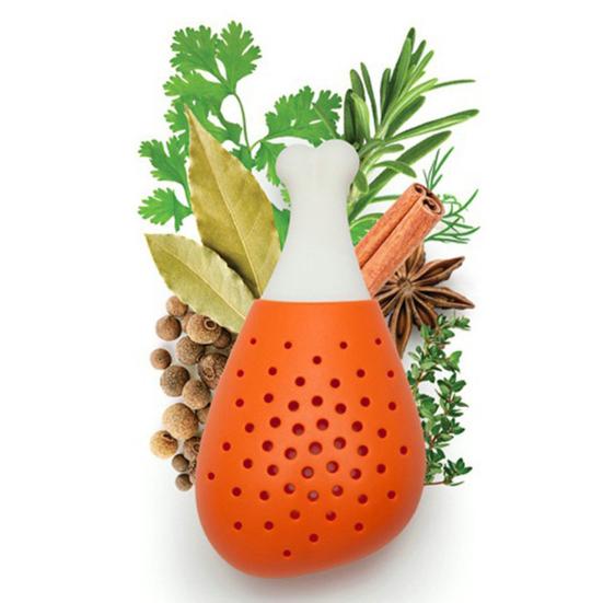 Chicken Leg Shape Spice Filter for Soup Stew Creative Silicone Seasoning