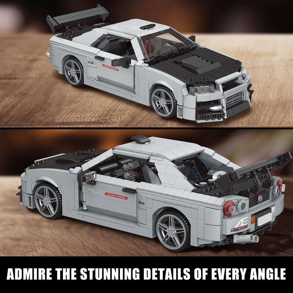 Mold King 10113 stavebnice sportovního auta vědy a techniky, 1471dílná sada modelu auta, autíčko, závodní auto dětský dárek (statický