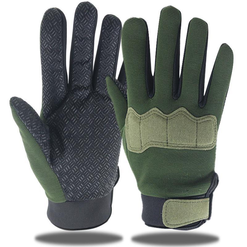 Tactical Gloves Riding Half Finger Gloves Outdoor Sports Men's Camouflage Design Long Finger Performance Riding Training Bicycle