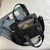 Star Print Large Canvas Crossbody Travel and Fitness Bag