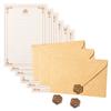 Antique Stationary Letter Paper and Envelopes Set 6 Lined Writting Paper 3 Matching Envelopes 3 Seal Stamp Sticker